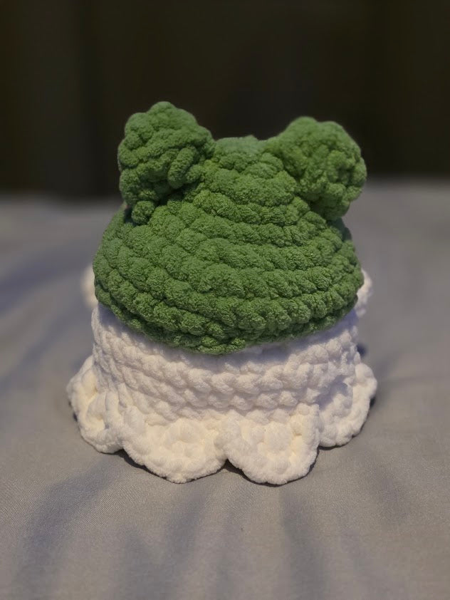 ghostie plush with frog hat