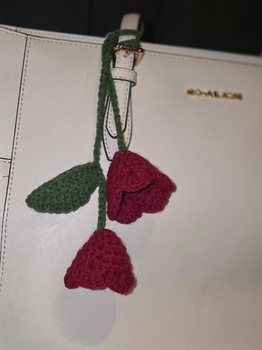 flower bag charm
